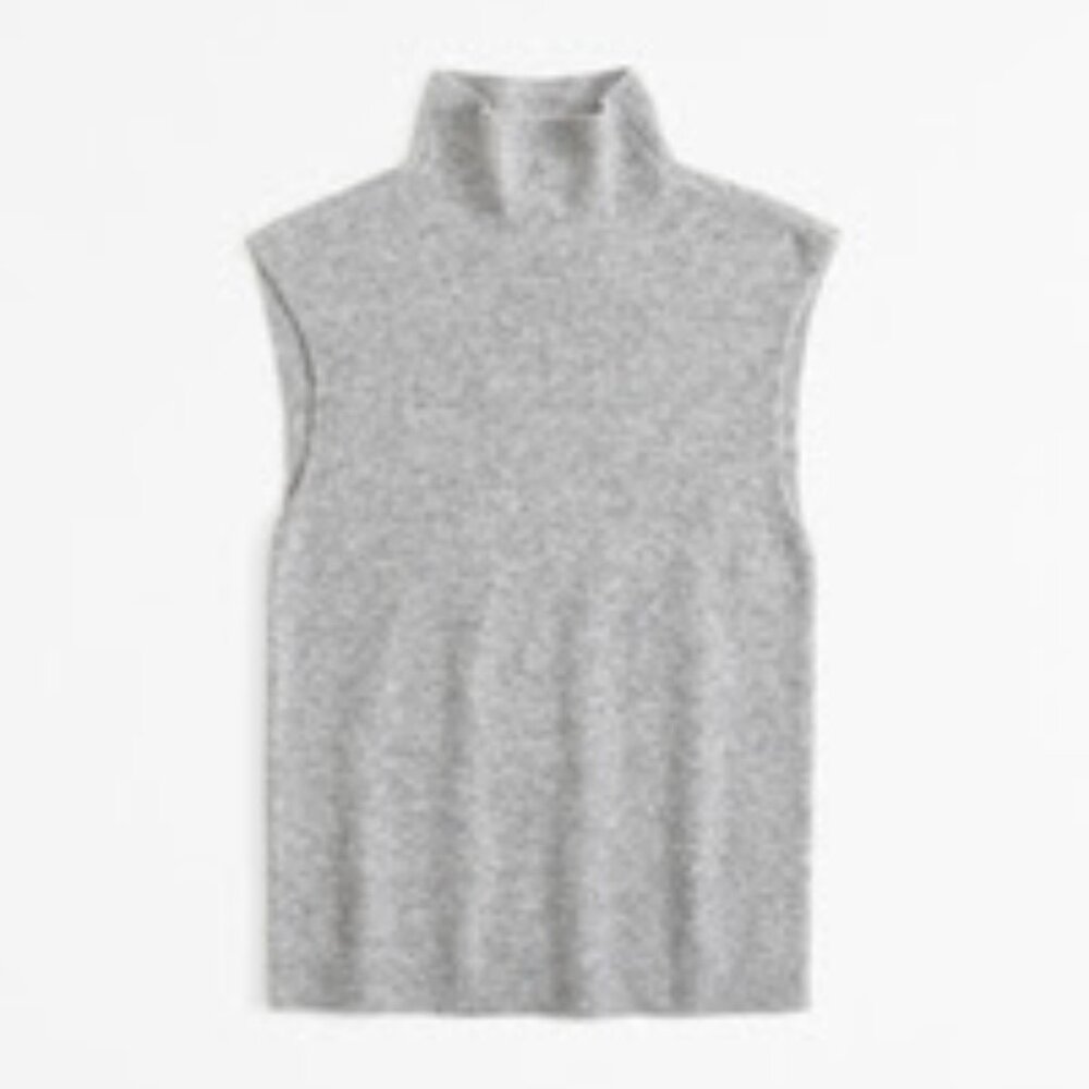 Merino Wool-Blend Mockneck Shell Top